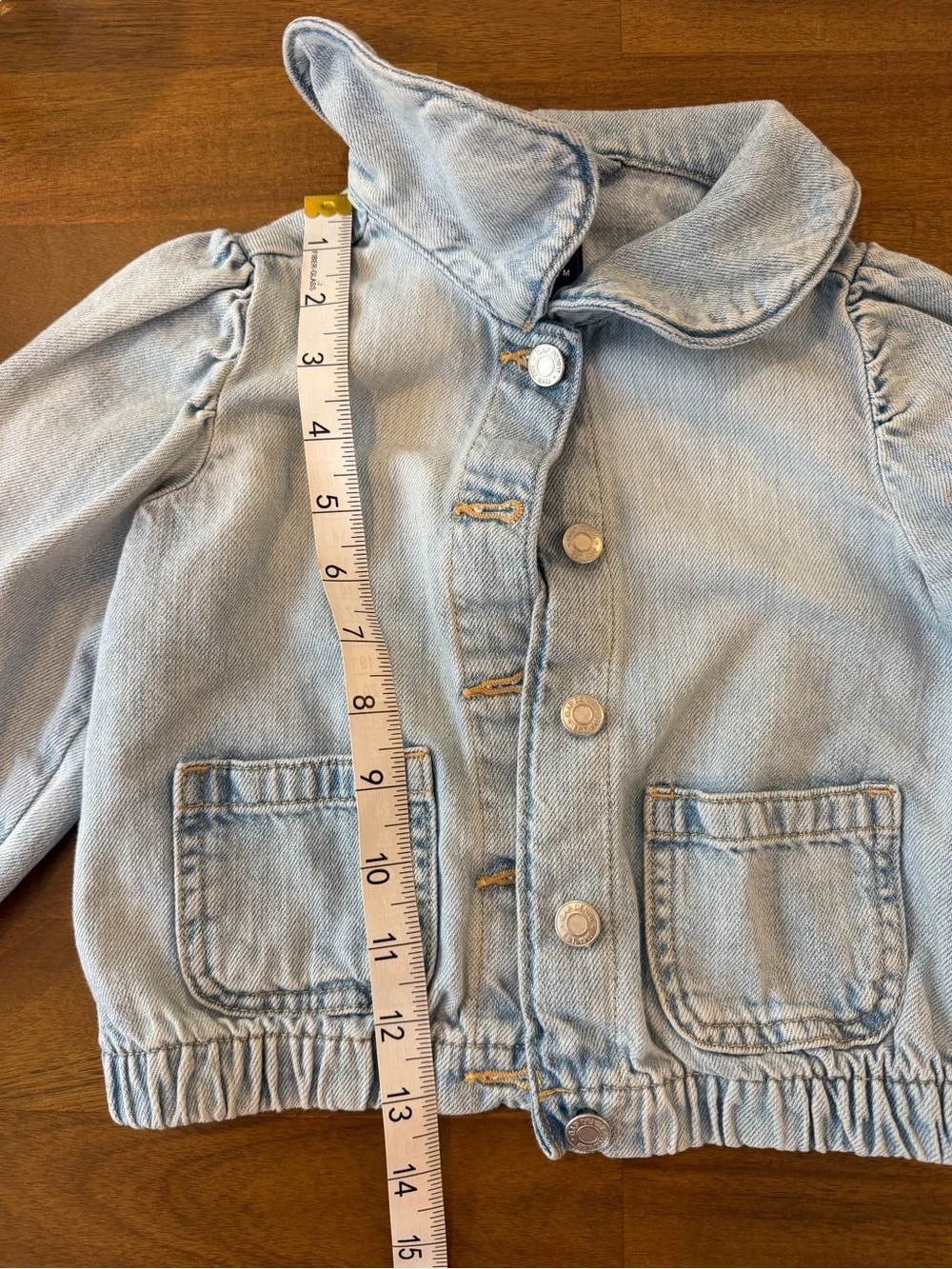 GAP Pale Blue Kids Denim Jacket with Rounded Collar